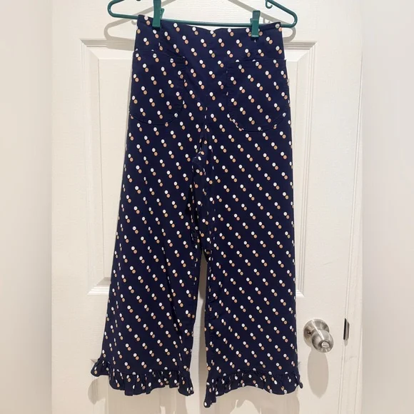 NWT Anthropologie Women's 31P The Colette Cropped High-Rise Wide-Leg Trousers - Picture 4 of 9